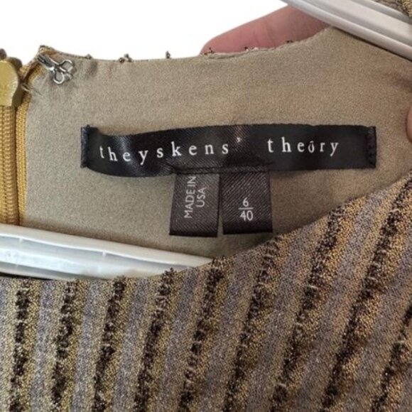 Theyskens' Theory sleeveless metallic mini dress size 6 - Picture 4 of 7